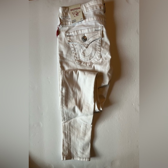 NWT True Religion white stretch skinny jeans - Picture 5 of 11